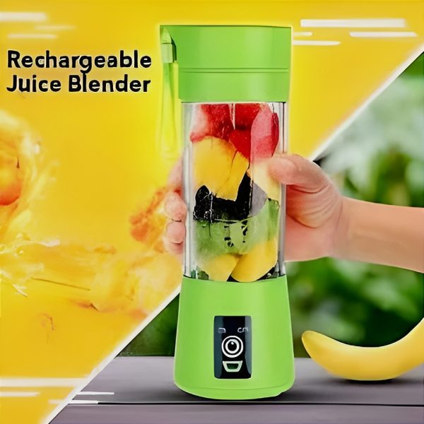 Rechargeable Portable Mini Juicer Blender with 6 Blades | 380ml Outdoor Juicing Cup (Random Color)